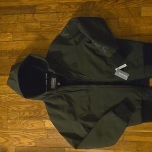 Men's Michael Kors Sherpa Hooded Softshell Jacket In Size Small